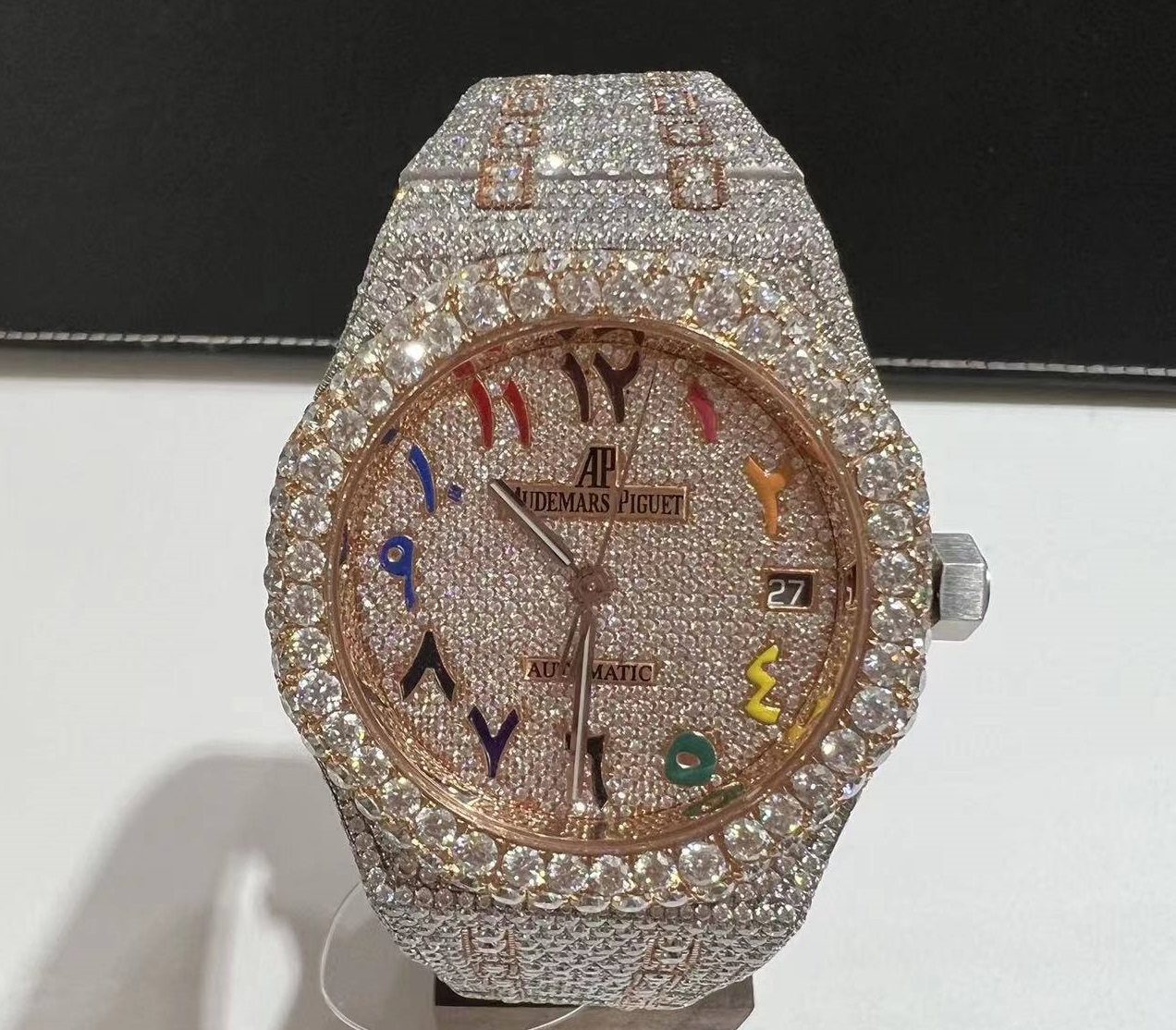 Audemars Piguet Moissanite Diamond Iced Out Bust Down Watch (Pass Diamond Tester)