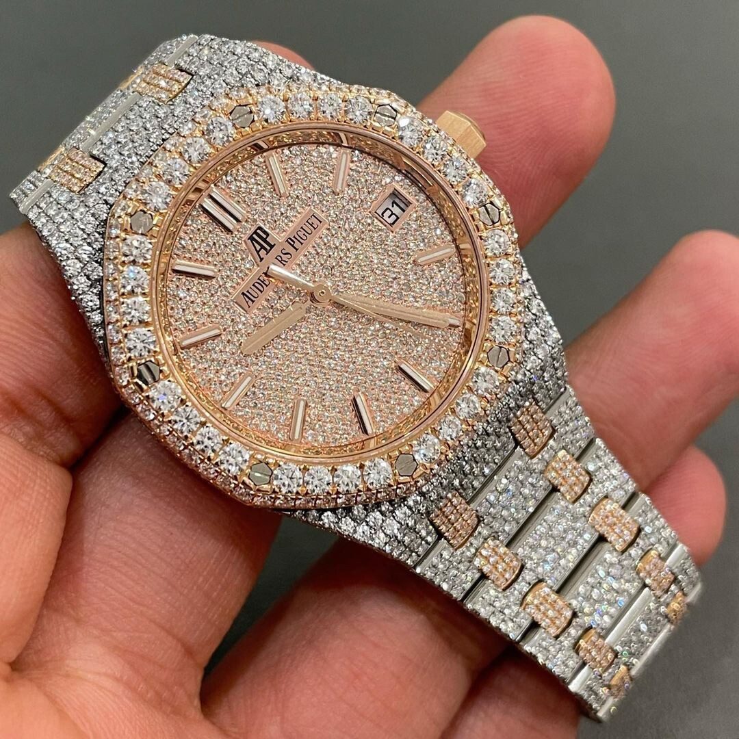 Audemars Piguet Moissanite Diamond Iced Out Bust Down Watch (Pass Diamond Tester)