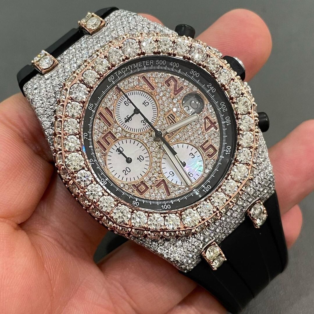 Audemars Piguet Moissanite Diamond Iced Out Bust Down Watch (Pass Diamond Tester)