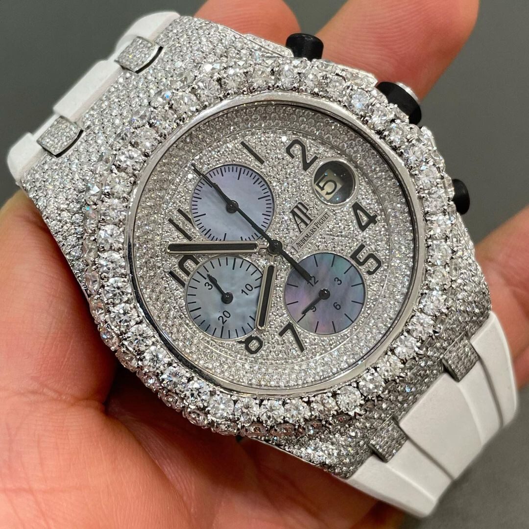Audemars Piguet Moissanite Diamond Iced Out Bust Down Watch (Pass Diamond Tester)