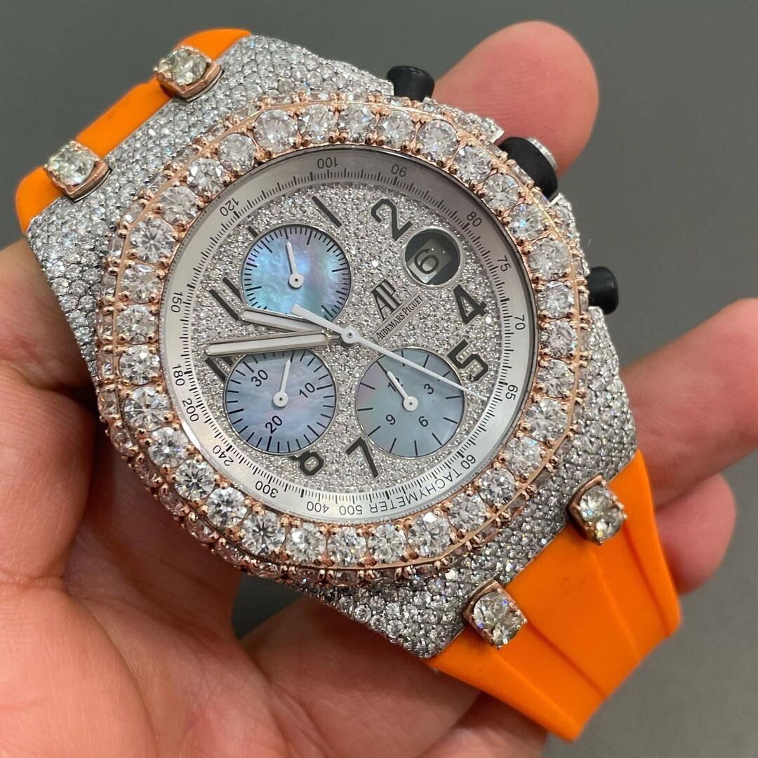 Audemars Piguet Moissanite Diamond Iced Out Bust Down Watch (Pass Diamond Tester)