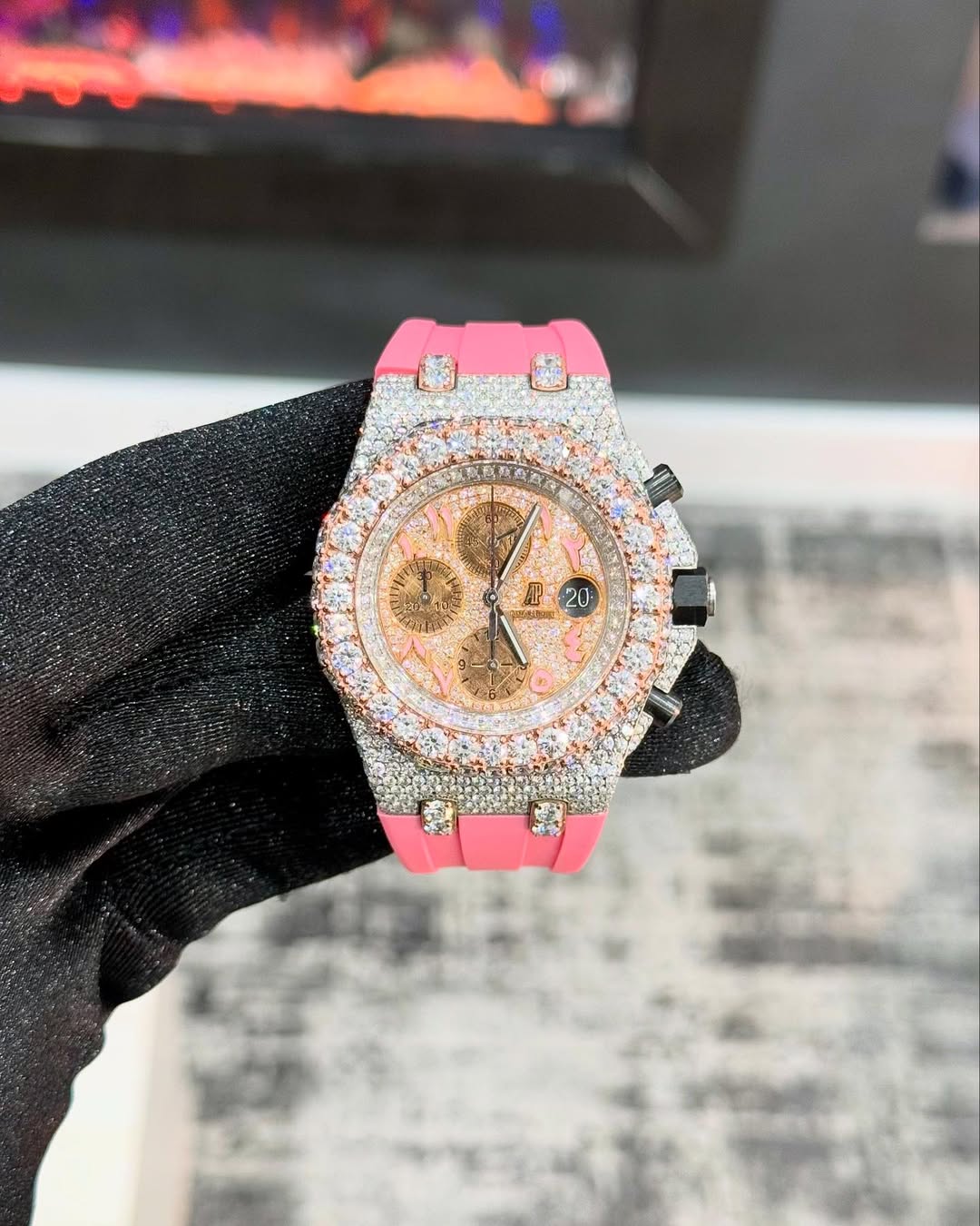 Audemars Piguet Moissanite Diamond Iced Out Bust Down Watch (Pass Diamond Tester)