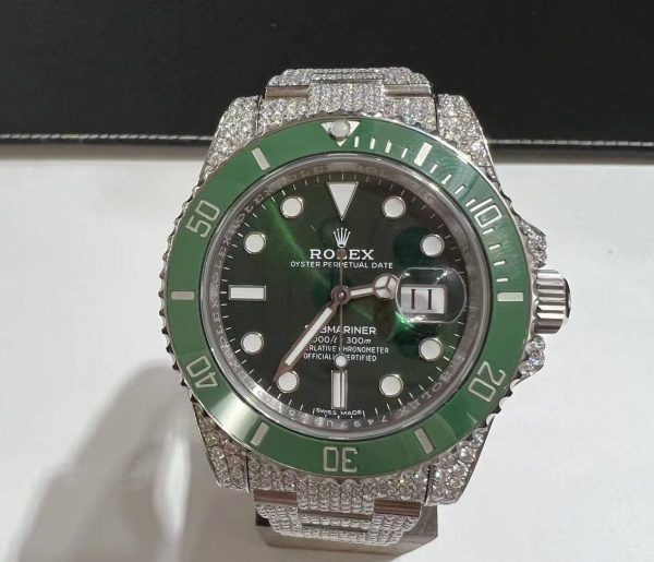 Iced Out VVS Moissanite Diamond Rolex Bust Down Luxury Watch (Pass Diamond Tester)