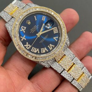 Iced Out VVS Moissanite Diamond Rolex Bust Down Luxury Watch (Pass Diamond Tester)