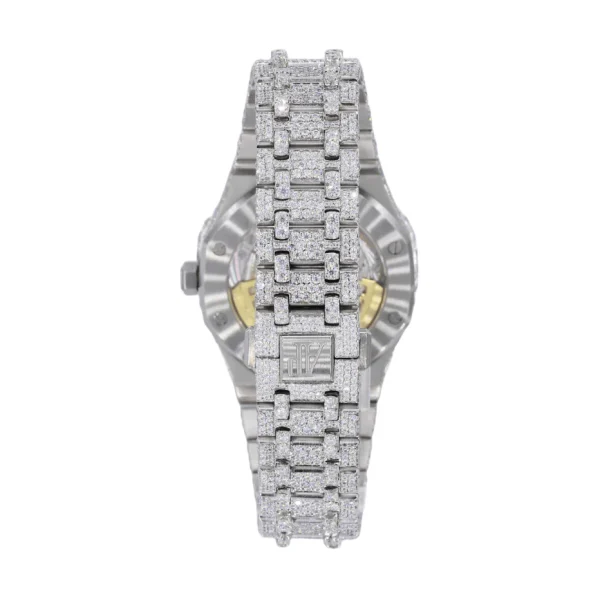 Audemars Piguet Moissanite Replica Stainless Steel 41MM 25CT Watch - Image 3