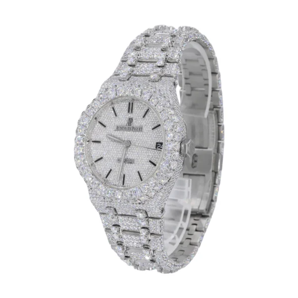 Audemars Piguet Moissanite Replica Stainless Steel 41MM 25CT Watch - Image 2